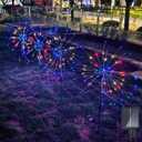 Solar Garden Firework Lights Outdoor, 4 Pack 360 LED 8 Lighting Modes Waterproof Landscape Decorative Sparklers Twinkling Starburst Lights for Yard Pathway Walkway Christmas, Colorful