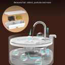 Ceramic Cat Water Fountain, 2.2L/74oz Automatic Pet Drinking Fountain for Indoor Cats and Small Dogs, Ultra Quiet, BPA-Free, Cat Water Dispenser with Filter – Easy to Clean