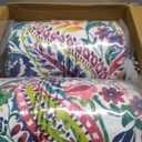 LVTXIII 2 Pack Outdoor High Back Cushions, 22" W x 20" D Tufted Seat and Back Chair Cushion with Ties, Fluffy Patio Replacement Rocking Chair Cushion for Outdoor Furniture Use, Vigour Paisley, 44"x22"x4"
