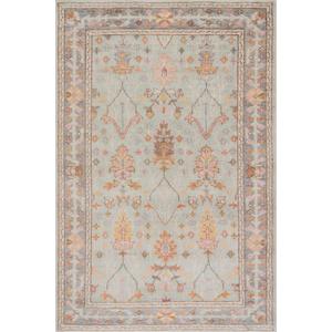 Dash & Albert Elysira Farmhouse Washable Rug (5' x 8' (Rectangular), Light Blue)