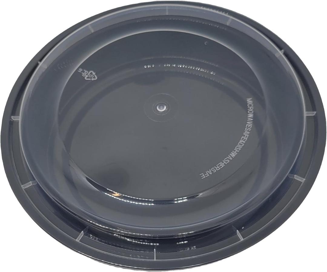 150 sets 48 oz Round Food Containers Meal Prep Microwavable Reusable Plastic BPA Free Big Size Lunch box