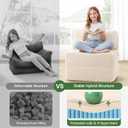 Folding Sofa Bed Convertible 4 in 1 Sleeper Chair Beige Single XL