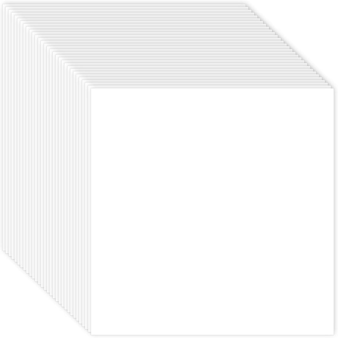 100 Sheets White Cardstock 12x12 Cardstock Paper, 80lb/240gsm White Card Stock Paper for Card Making, Crafting, Scrapbook, Photo Albums