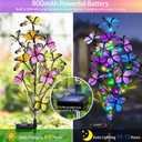 MRHEPHAESTUS Solar Garden Lights Outdoor, Waterproof 4 Pack Solar Butterfly Lights with 60 LED 12 Butterfly Colorful Lighting for Garden Yard Lawn Outdoor Decor, Gift for Mom Women Mother's Day