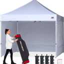 ABCCANOPY Easy Pop Up Canopy Tent with Sidewalls 10x10 Commercial -Series, White