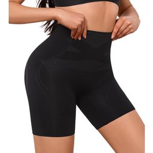High Waisted Underwear Tummy Control Shapewear Shorts for Women Soft Butt Lifting Body Shaper Under Dress Boyshorts, Large