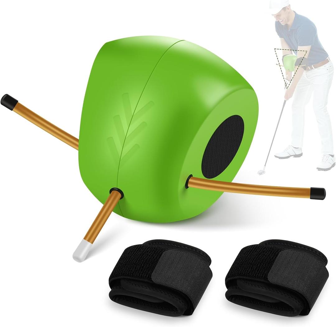Upgraded Golf Training Aid with Dual Velcro Straps Golf Swing Trainer for Posture Correction, Arm Structure & Swing Mechanics, Portable Golf Practice Equipment