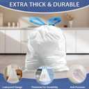 150 Count 6 Gallon Trash Bags Drawstring - 1.1 Mil Heavy Duty Medium Garbage Bags,22.5 Liter Strong Plastic Can Liners Unscented,Thick Waste Basket Bags for Bathroom Office Kitchen