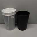 Lysam Bathroom Trash Can, 3 Pack 1.8 Gallons Small Trash Can with Trash Bags, Bathroom Garbage Can, Plastic Trash Bin, Round Waste Basket for Bedroom, Office, Room (White Black Grey)