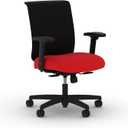 HON Convergence Ergonomic Office Chair, Breathable Back Support Mesh, Adjustable Arms, Computer Chair with Lumbar Support, Rolling Swivel Wheels, Comfortable Synchro-Tilt Recline, Fabric, Ruby