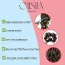 CAISHA Messy Scrunchie Bun Voluminous Wavy Hairpiece Heat-resistant Synthetic Fibres Black Dark Red Mix G35A