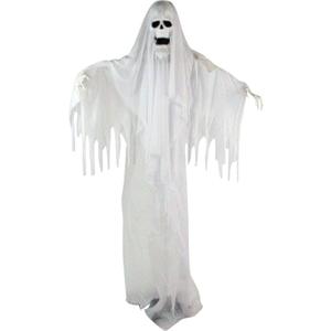 Haunted Hill Farm Life-Size 6-Ft Scary Talking Ghost Halloween Animatronic with Touch Activated Lights and Sound, Battery Operated Indoor or Covered Outdoor Decorations, Creepy Props