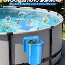 BluSwim Standard Pool Wall Skimmer for Above Ground Pools, Heavy Duty ABS Through Wall Pool Skimmers with Return Jet & Vacuum Plate, Thru-wall Skimmer Kit Compatible with All Width 6 '' Openings