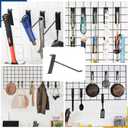 Alyoen Gridwall Hooks 6in, Black Grid Wall Panel Hangers, Metal Display Hooks for Grid Wall, Gridwall Accessories for Retail Garage Shop Home Display (30 Pack)