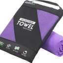 Rainleaf Microfiber Towel Perfect Travel & Gym & Camping Towel. Quick Dry - Super Absorbent - Ultra Compact - Lightweight. Suitable for Trip, Beach, Shower, Backpacking, Pool (48.00" x 24.00", Violet)