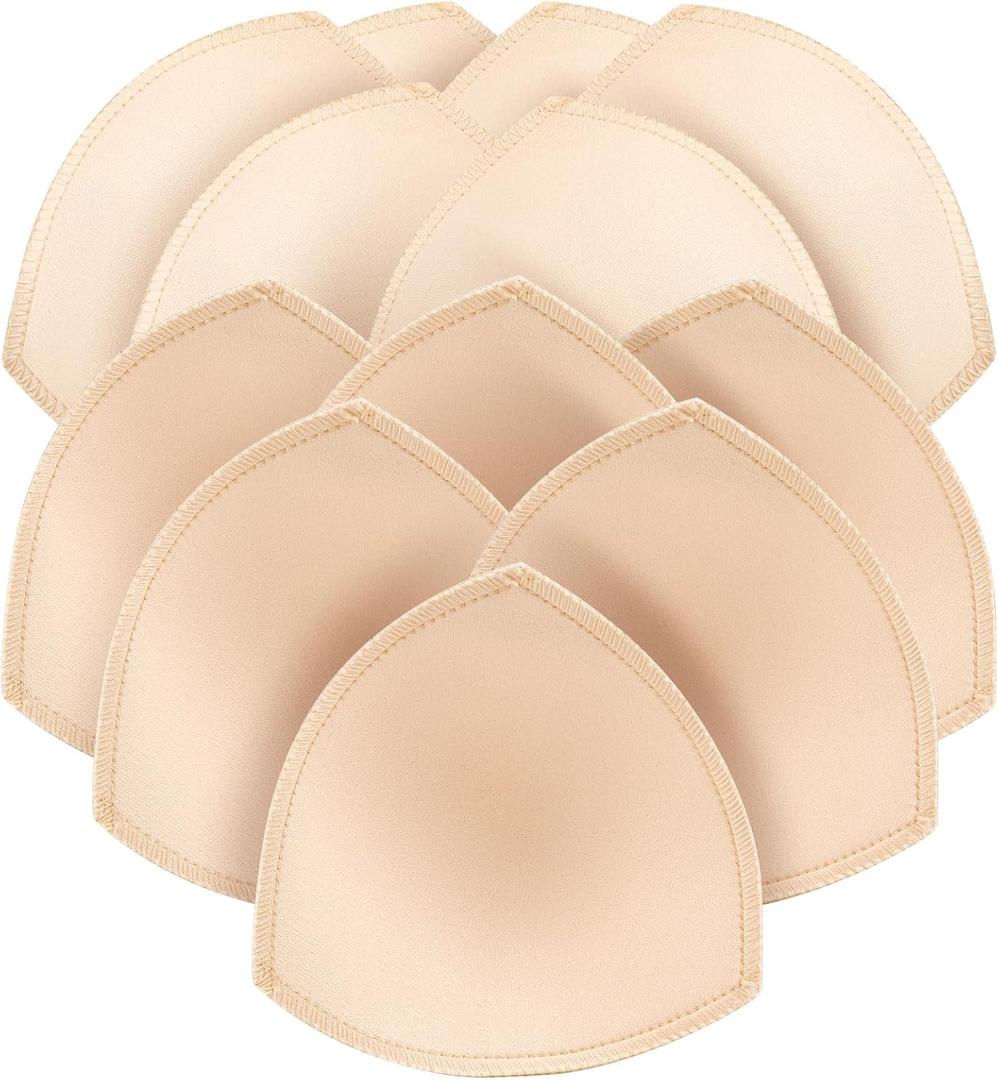 6 Pairs Bra Pads Inserts Push up,Removable Sports Breast Enhancers Inserts,Sew in Bra Cups for Swimsuits