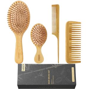 MRD Wooden Hairbrushes (Pack Of 4)