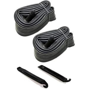 SCK 2 Pack 26 Inch Bike Tubes Plus 2 Tire Levers, 26x1.75/1.95/2.10/2.125 Schrader Valve MTB Bike Inner Tubes