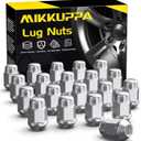MIKKUPPA 20PCS M12x1.5 Lug Nuts, Replacement for Ford Fusion Focus Escape, Chevy Malibu Cruze Equinox, Honda Accord CRV Civic HRV, Jeep Compass Patriot Aftermarket Wheel Chrome Closed End Tire Nut