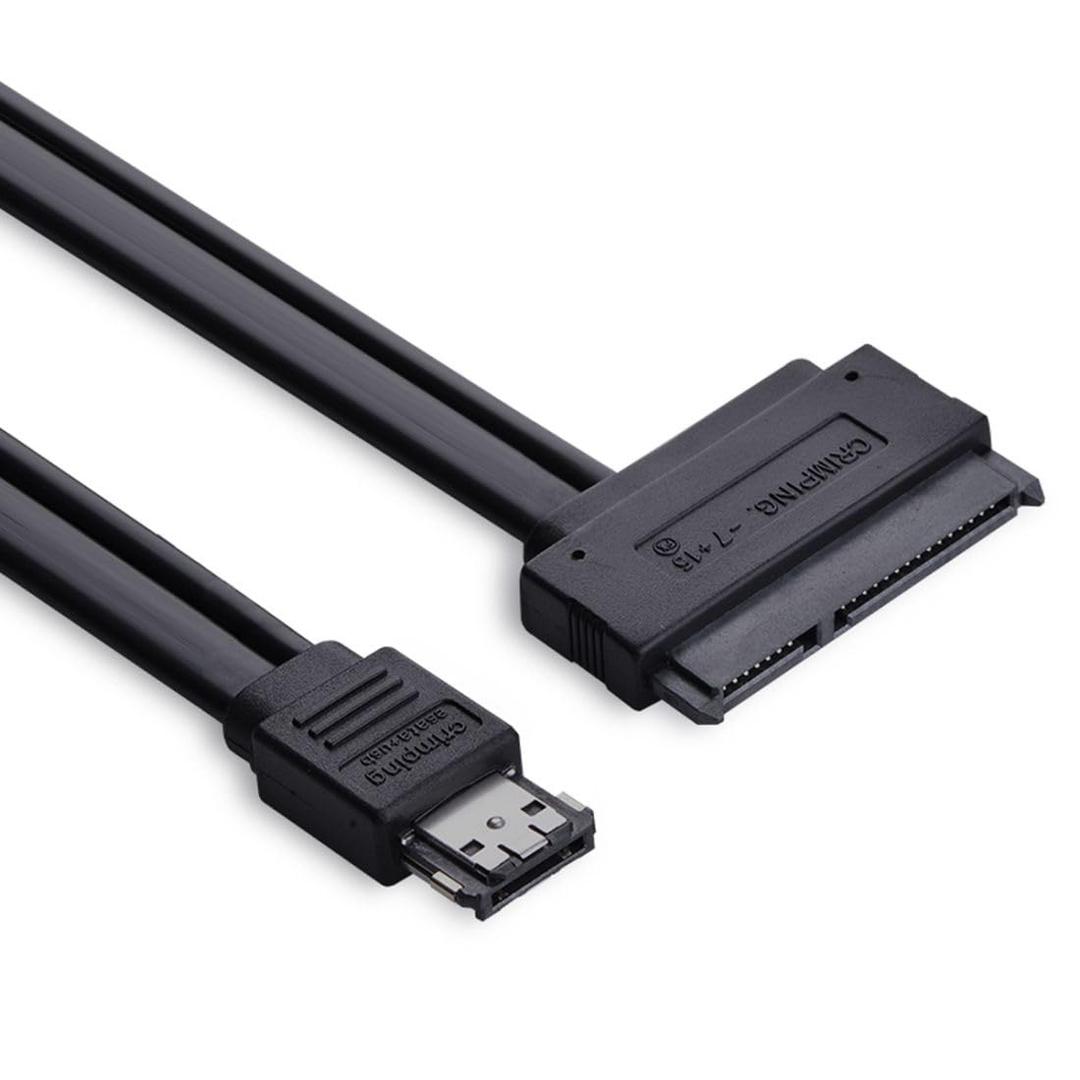 Chenyang Power eSATA Cable,Power eSATA to SATA 22Pin Data Transfer Extension Cable Support 5V/12V Power for 2.5"/3.5" Hard Disk Drive 50cm