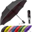 MRTLLOA 42/49 Inch Compact Windproof Travel Umbrella for Rain, Lightweight, Portable, Automatic, Strong, Waterproof Folding Umbrellas for Women, Men and Teenagers