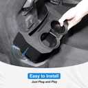 2-in-1 Jeep Rear Cup Holder with Removable Anti-Slip Pad and Dual Drink Tray, Floor Console Mounted Organizer with OEM-Style Fit, Easy to Install, Compatible with Jeep JL JLU & Gladiator JT 20182026