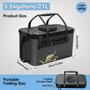 Fishing Bucket Foldable， 6Gallon/8Gallon/10Gallon,Live Fish Container Multi-Functional Live Fish Bait Bucket,for Fishing, Camping, Moving