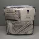 Lush Decor Farmhouse Stripe Reversible Cotton Comforter Set, 3 Piece Set, King, Gray - Cozy Frmhouse Bedding Set - Rustic Decor - Striped Comforter - Modern Farmhose Bedroom Decor