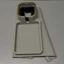 Couch Cup Holder Tray, Elimiko Silicone Anti-Spill and Anti-Slip Couch Drink Holder, Strong and Weighted Phone/Remote/Snacks Sofa Cup Holder (Griege)