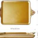 Jewelry Dish, Resin Antique Dish Ring Holder Jewelry Organizer, Golden Vintage Trinket Dish Home Decor for Home Office Desktop Bookshelf