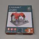 Train Accessories Modern Station for Kids, Train Tunnel for Wooden Railway System, Multifunction Toy Trains Set for Motorized Cars Compatible with Thomas & Friends, Brio, Chuggington