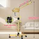 Professional Facial Steamer on Wheels,Gold Ozone Steamer for Face with 30-Minutes Timer,Spa Face Steamer for Deep Facial Cleansing (FS-03, 21-Gold)