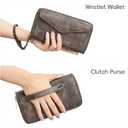 CLUCI Wallet Women Capacity Wristlet Purse for Women Long Ladies Wallet RFID Blocking Multi Credit Card Holder