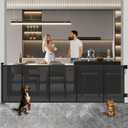 Huafly 158 Inch Retractable Baby Gates, Extra Wide, Baby Gates for Large Openings, Child Gates, Safety Gates, Extra Long Dog Gates on Doorways, Stairs, Outdoor, Indoor (Black, 158 Inch)