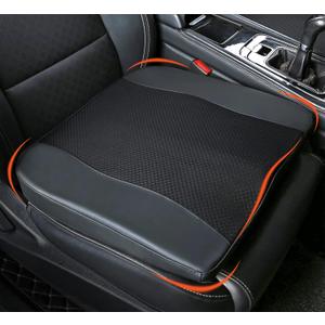 Lofty Aim Car Seat Cushion, Comfort Memory Foam Car Cushions for Driving - Sciatica & Lower Back Pain Relief, Driver Seat Pillow for Auto, Office Chair, Wheelchair - Black