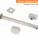 Shower Arm, Rain Shower Head Extension Extender, With Flange and Teflon Tape, Made of Thicken Stainless Steel for Bathroom Rainfall Shower (20 Inch, Brushed Nickel)