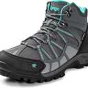 R CORD Womens Hiking Boots Waterproof Hiking Boots Womens Non-Slip Lightweight Outdoor Hiking Shoes Trekking Camping Trail Outdoor (8.5)