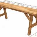 19.6 in Narrow Bench for Entryway, Small Wooden Bench, 19.6in/50cm