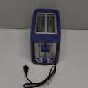 BELLA 2 Slice Toaster with Auto Shut Off - Extra Wide Slots & Removable Crumb Tray and Cancel, Defrost & Reheat Function - Toast Bread, Bagel & Waffle, Blue