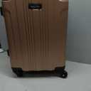 Kenneth Cole REACTION Out of Bounds Lightweight Hardshell 4-Wheel Spinner Luggage, Rose Gold, 20-Inch Carry On