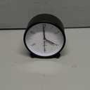 Analog Alarm Clock, 4 inch Super Silent Non Ticking Small Clock with Night Light, Battery Operated, Simple Design, Old Fashioned Style Black Decor, for Bedroom, Bedside, Desk, Adult, Kid, Gift, Black