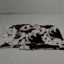 Woaboy Pack of 2 Luxury Faux Fur Throw Pillow Covers Cowhide Decorative Soft Fluffy Plush Couch Throws Brindle Cushion Covers for Couch Living Room Sofa Bedroom 18x18 Inch