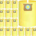 16-Pack 5-8 Gallon Bags replace for Shopvac, Type E 90661 9066133, Type H 90671 9067133.Disposable Wet Dry Vacuum Collection Bags, Yellow