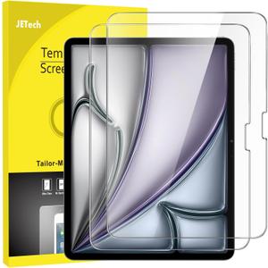 JETech Screen Protector for iPad Air 13-Inch M4/M3/M2 (2026/2025/2024), 9H Tempered Glass Film, HD Clear, 2-Pack