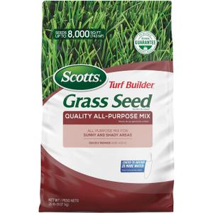 Scotts Turf Builder Grass Seed Quality All-Purpose Mix for Sunny and Shady Areas, 20 lbs.