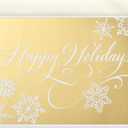 Hallmark Boxed Holiday Cards, Gold Happy Holidays (16 Cards and 17 Envelopes)