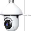Light Bulb Camera 1080P Full-Color Night Vision, Motion Detection & Alarm Notifications Two-Way Audio, Alexa Compatibility & Cloud Storage Support Porch Lighting