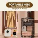 Portable Clothes Dryer, Mini Portable Dryer for Clothes, 50 Min Normal Time, Time Setting, Micron-Level Deep Clean, Low Noise, Portable Dryers for Laundry, Apartments, RV, Travel (White)
