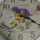 Lafocuse 12 Inch Rustic Wooden Kitchen Wall Clock Farmhouse Silent Non Ticking, Battery Operated Vintage Shabby Chic Chef Kitchen Clocks Dinning Room Living Room