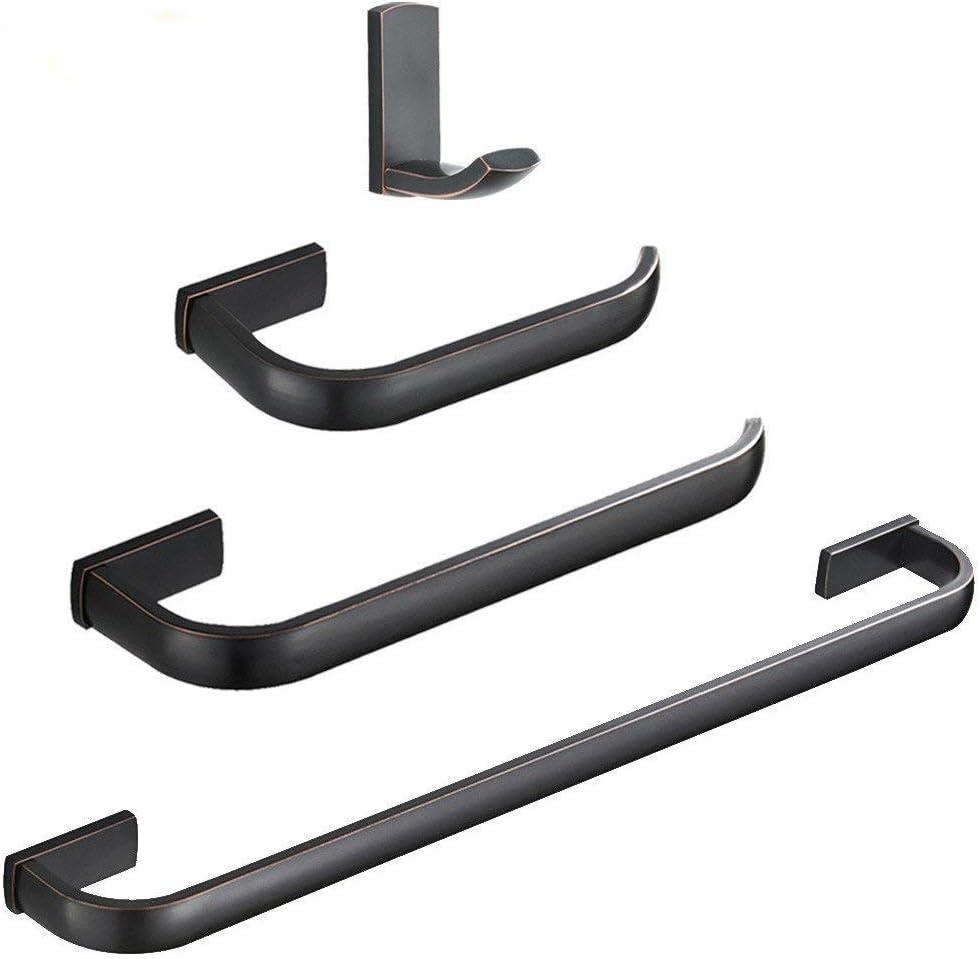 WINCASE Bronze Hardware Accessories Set Oil Rubbed, Bathroom Towel Bar Set Brass 4 Piece Wall Mounted Toilet Paper Towel Holder
